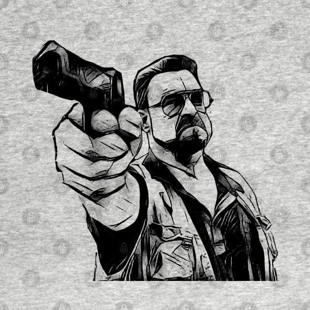 the big lebowski walter by RetroScribbles